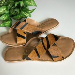 Tiger print Sandals by Coconuts by Matisse